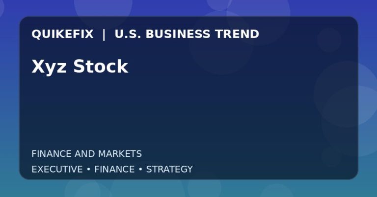 The Business Impact of Xyz Stock in the United States