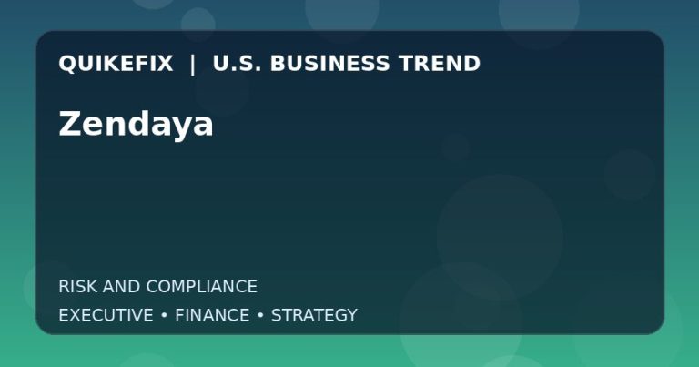 Zendaya: What U.S. Business Leaders Should Know
