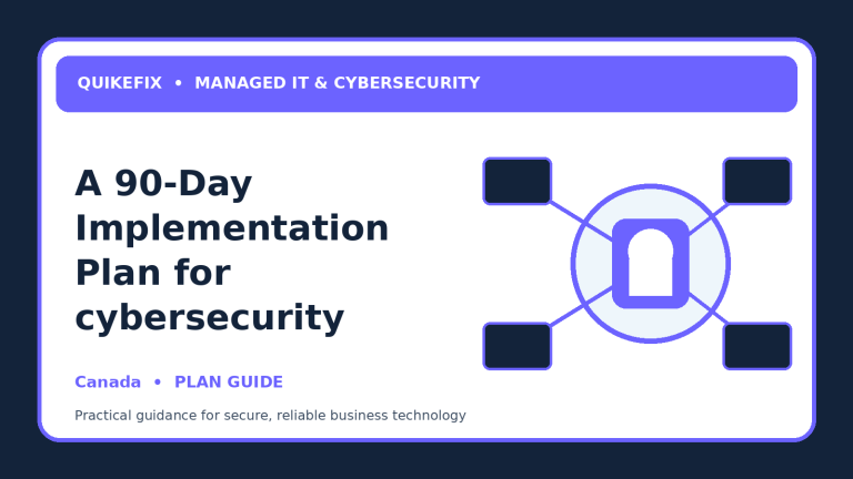 A 90-Day Implementation Plan for cybersecurity services Canada