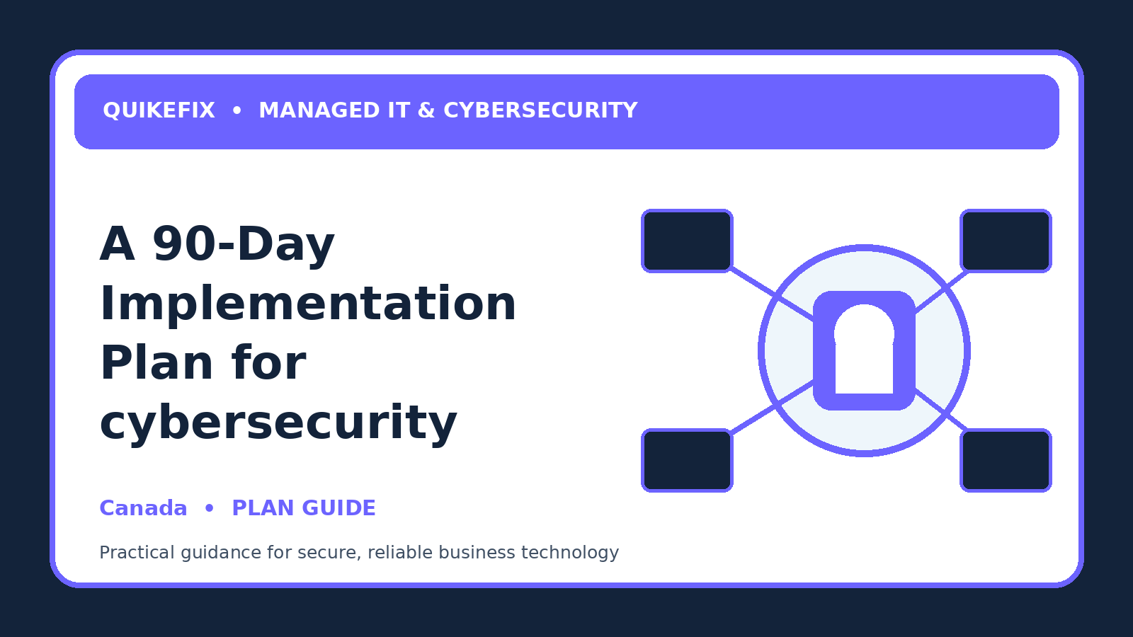A 90-Day Implementation Plan for cybersecurity services Canada