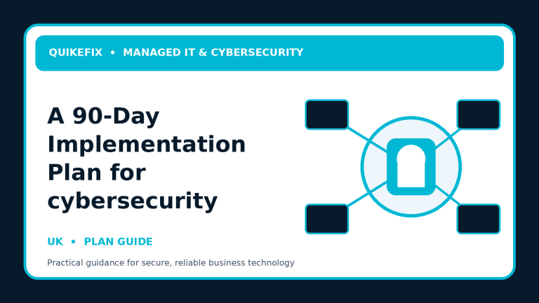 A 90-Day Implementation Plan for cybersecurity services UK