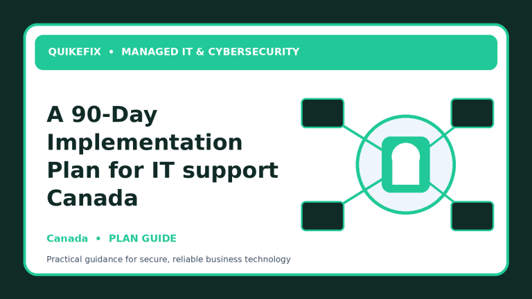 A 90-Day Implementation Plan for IT support Canada