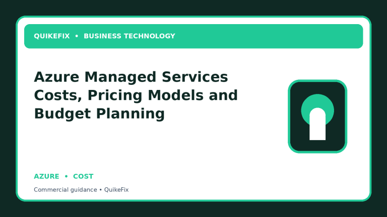 Azure Managed Services Costs, Pricing Models and Budget Planning