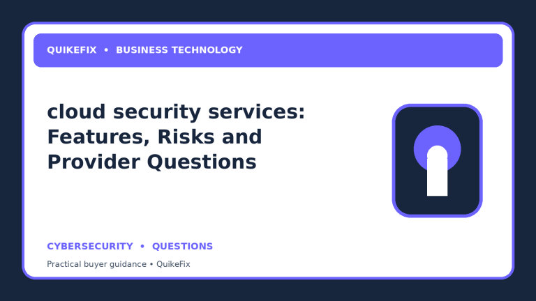 cloud security services: Features, Risks and Provider Questions
