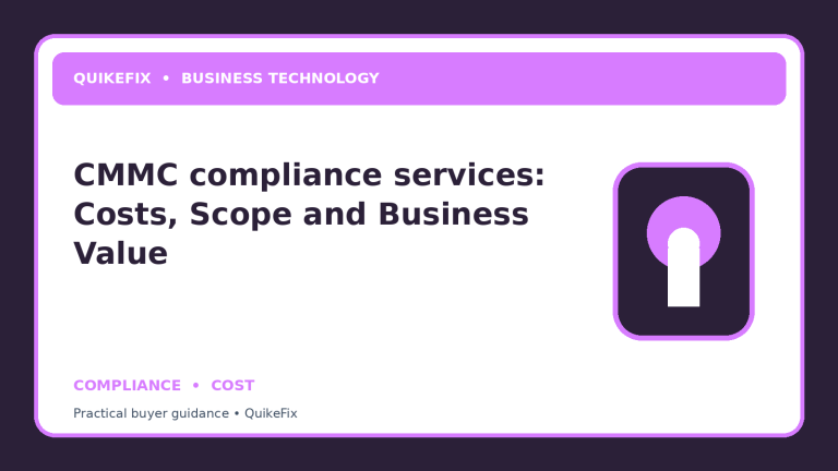 CMMC compliance services: Costs, Scope and Business Value