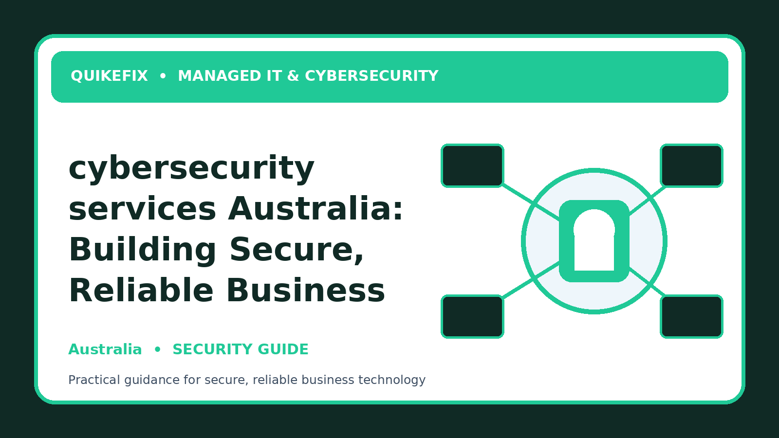 cybersecurity services Australia: Building Secure, Reliable Business Operations