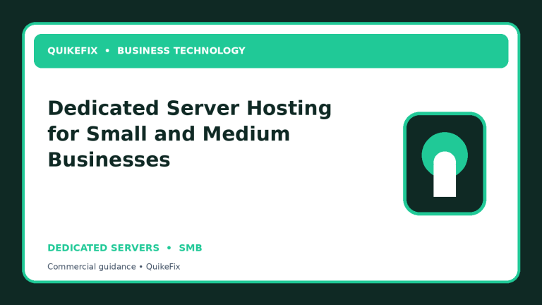 Dedicated Server Hosting for Small and Medium Businesses
