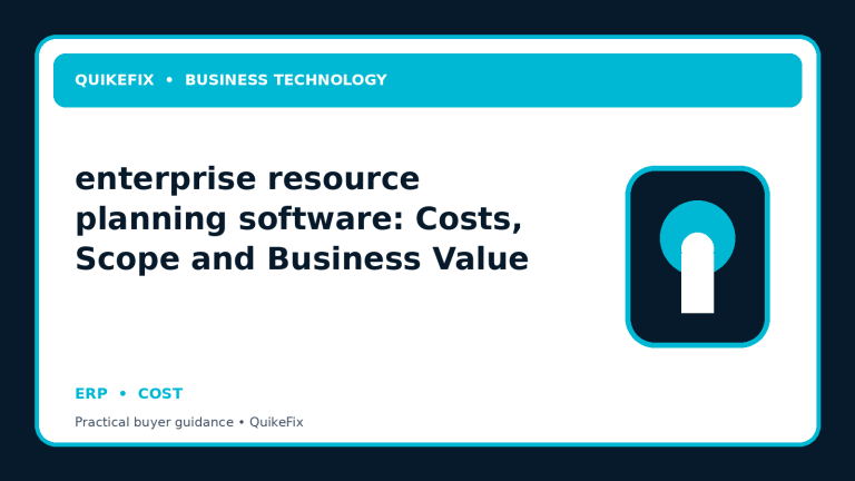 enterprise resource planning software: Costs, Scope and Business Value