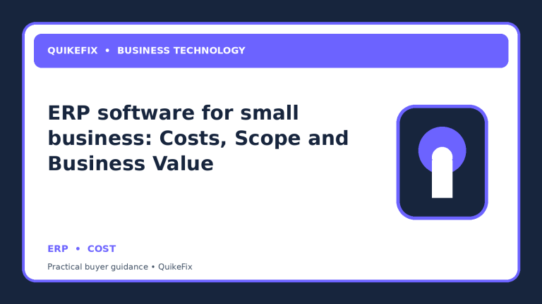 ERP software for small business: Costs, Scope and Business Value