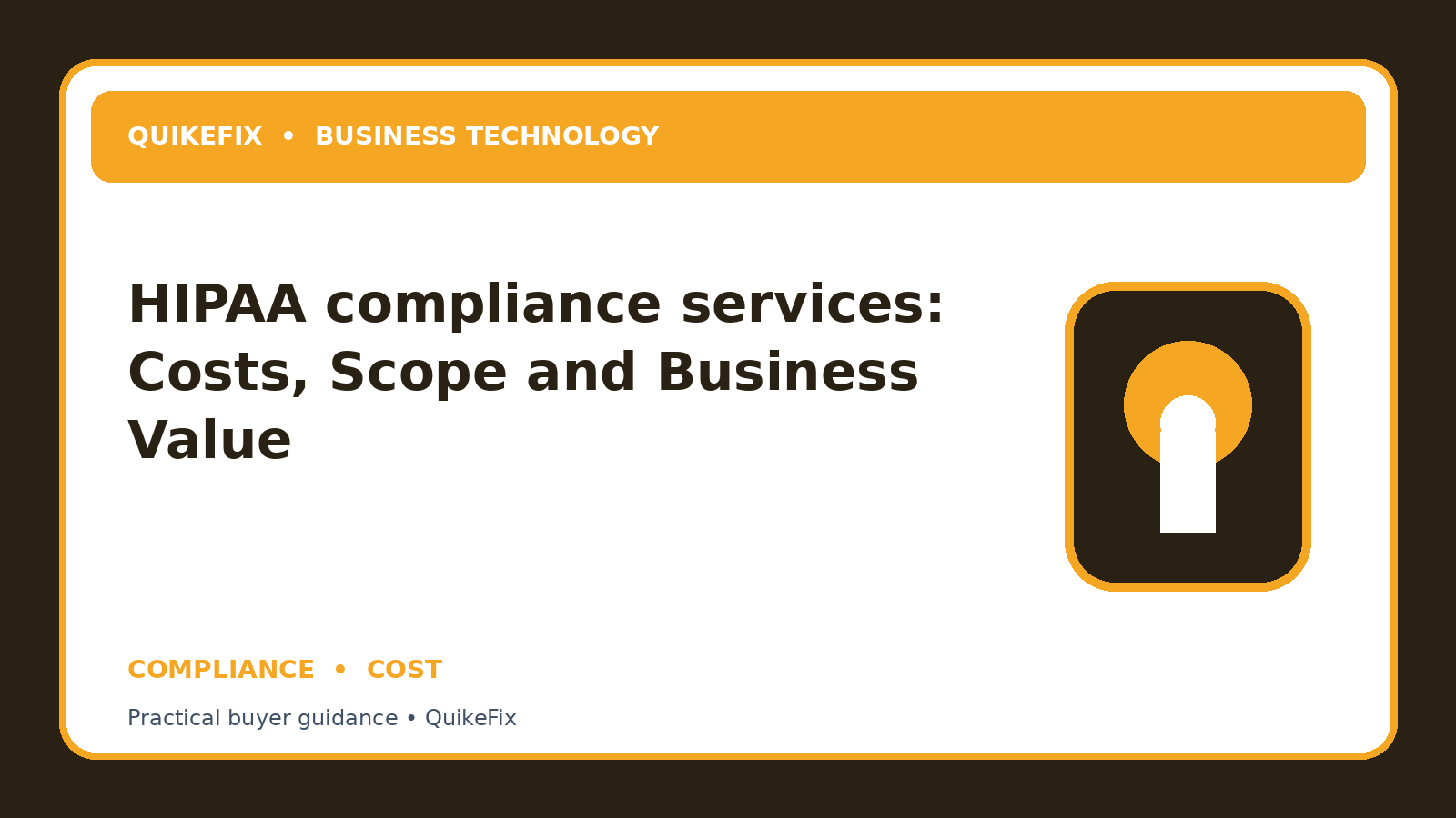 HIPAA compliance services: Costs, Scope and Business Value