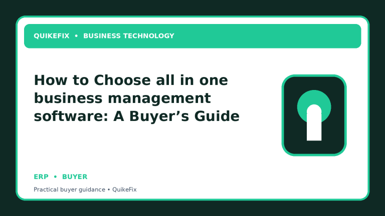 How to Choose all in one business management software: A Buyer’s Guide