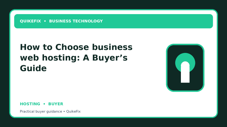 How to Choose business web hosting: A Buyer’s Guide