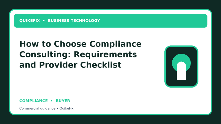 How to Choose Compliance Consulting: Requirements and Provider Checklist