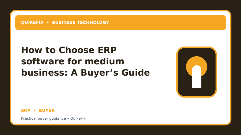How to Choose ERP software for medium business: A Buyer’s Guide