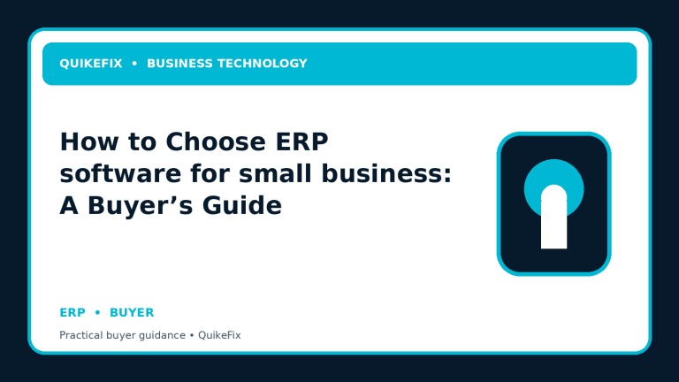 How to Choose ERP software for small business: A Buyer’s Guide