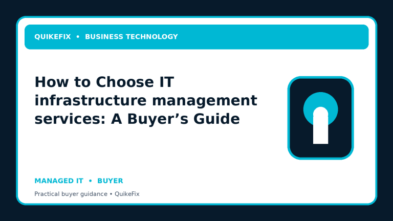 How to Choose IT infrastructure management services: A Buyer’s Guide