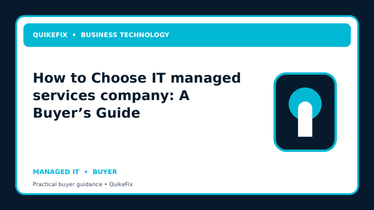 How to Choose IT managed services company: A Buyer’s Guide