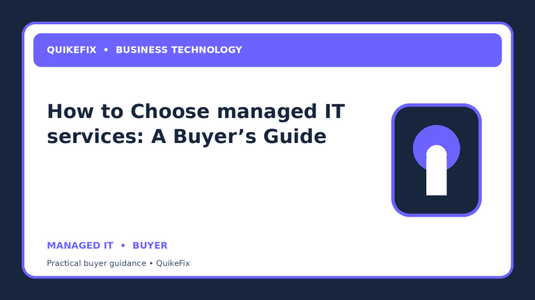 How to Choose managed IT services: A Buyer’s Guide