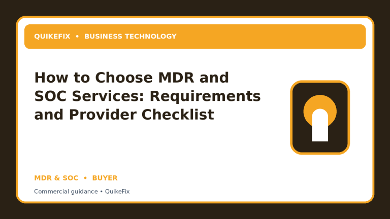 How to Choose MDR and SOC Services: Requirements and Provider Checklist