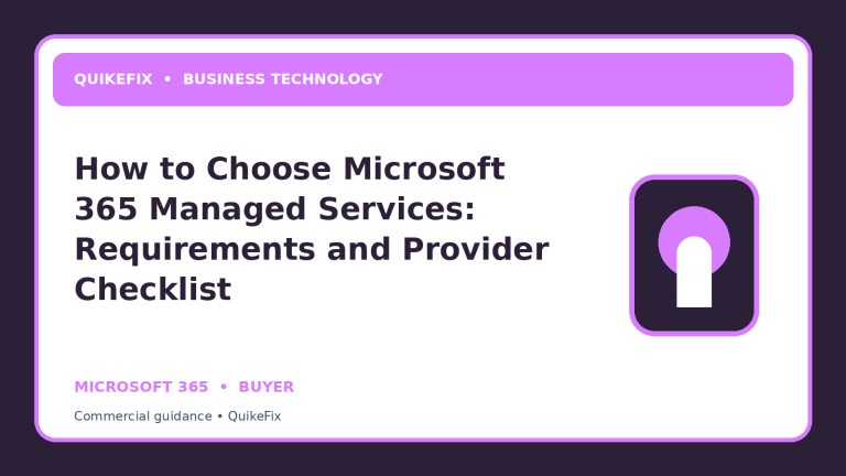 How to Choose Microsoft 365 Managed Services: Requirements and Provider Checklist
