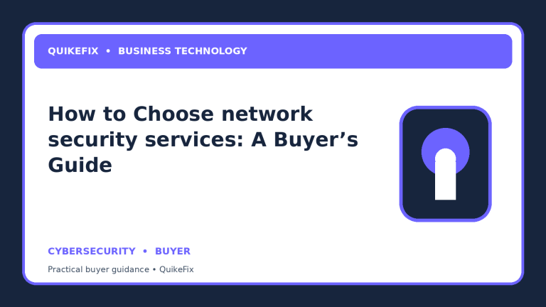 How to Choose network security services: A Buyer’s Guide