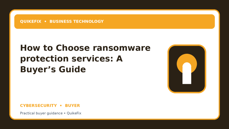 How to Choose ransomware protection services: A Buyer’s Guide