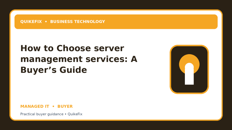 How to Choose server management services: A Buyer’s Guide