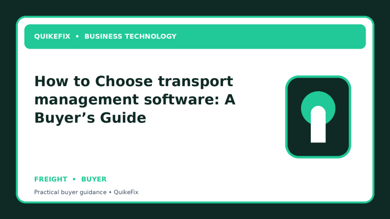 How to Choose transport management software: A Buyer’s Guide