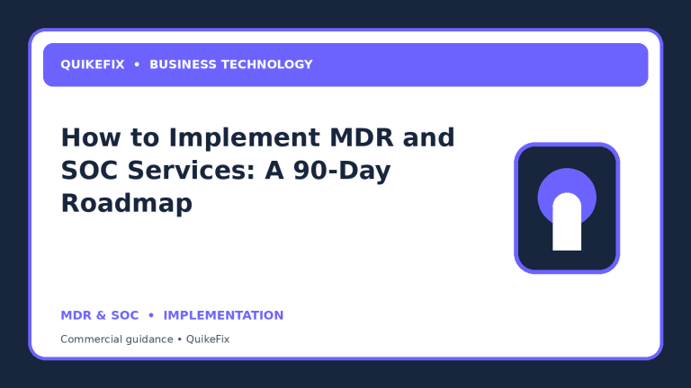 How to Implement MDR and SOC Services: A 90-Day Roadmap