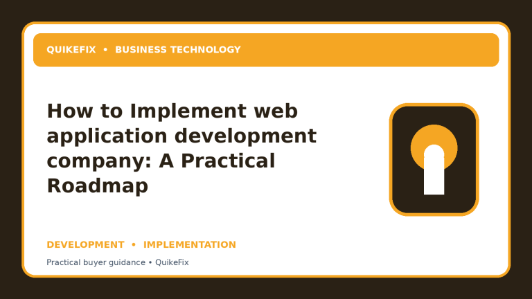 How to Implement web application development company: A Practical Roadmap