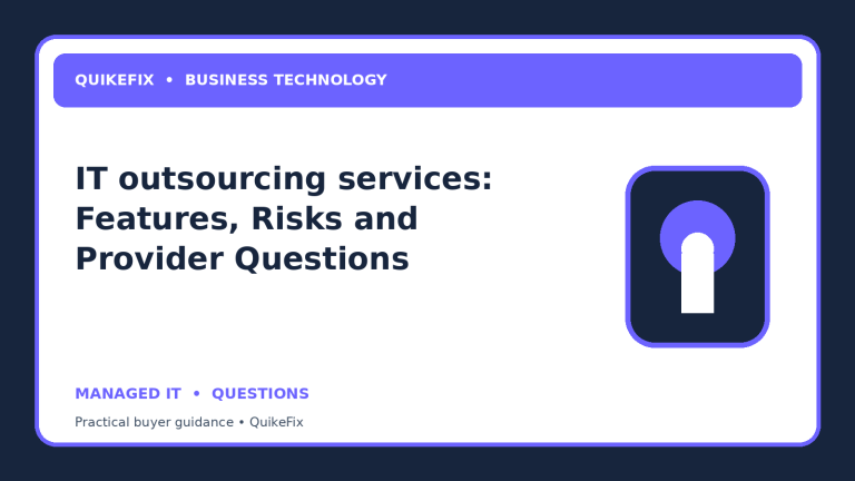 IT outsourcing services: Features, Risks and Provider Questions