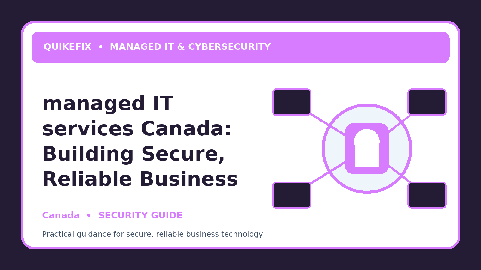 managed IT services Canada: Building Secure, Reliable Business Operations