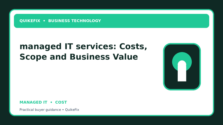 managed IT services: Costs, Scope and Business Value
