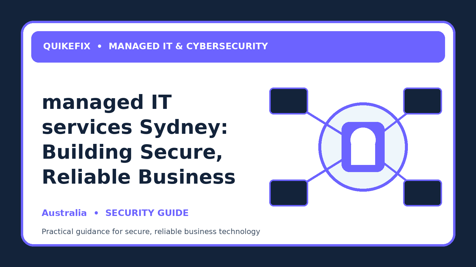 managed IT services Sydney: Building Secure, Reliable Business Operations
