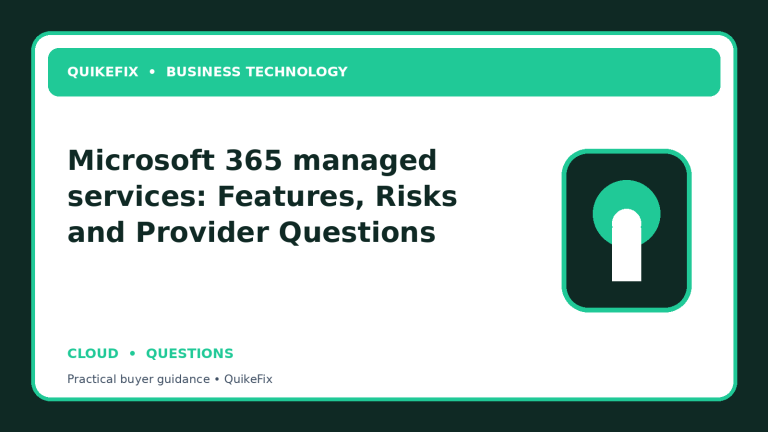 Microsoft 365 managed services: Features, Risks and Provider Questions