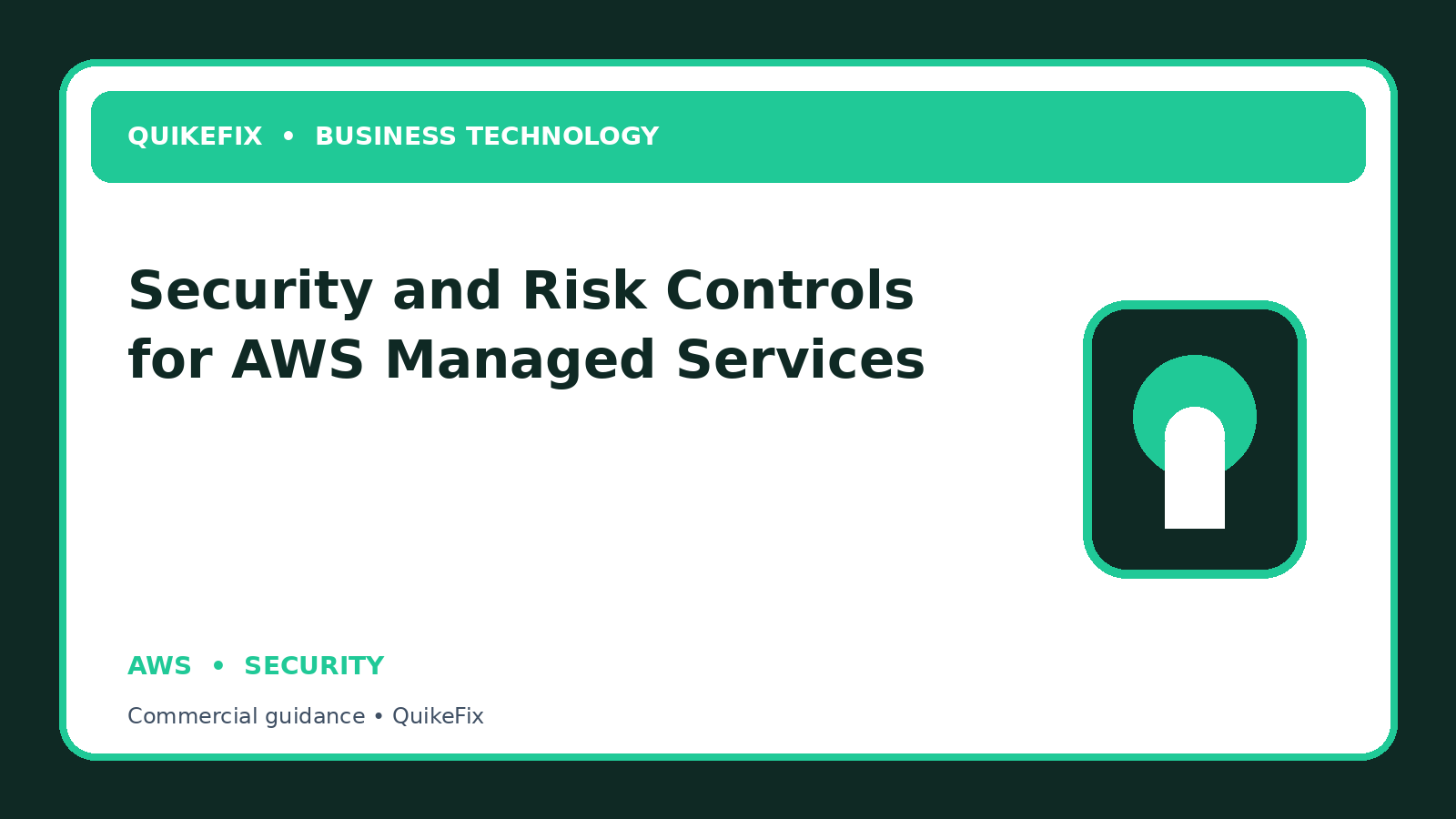 Security and Risk Controls for AWS Managed Services
