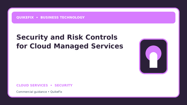 Security and Risk Controls for Cloud Managed Services