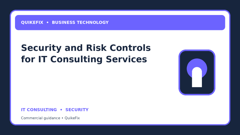 Security and Risk Controls for IT Consulting Services
