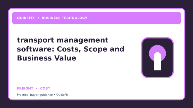transport management software: Costs, Scope and Business Value