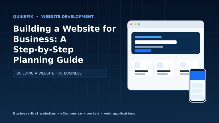 Building a Website for Business: A Step-by-Step Planning Guide