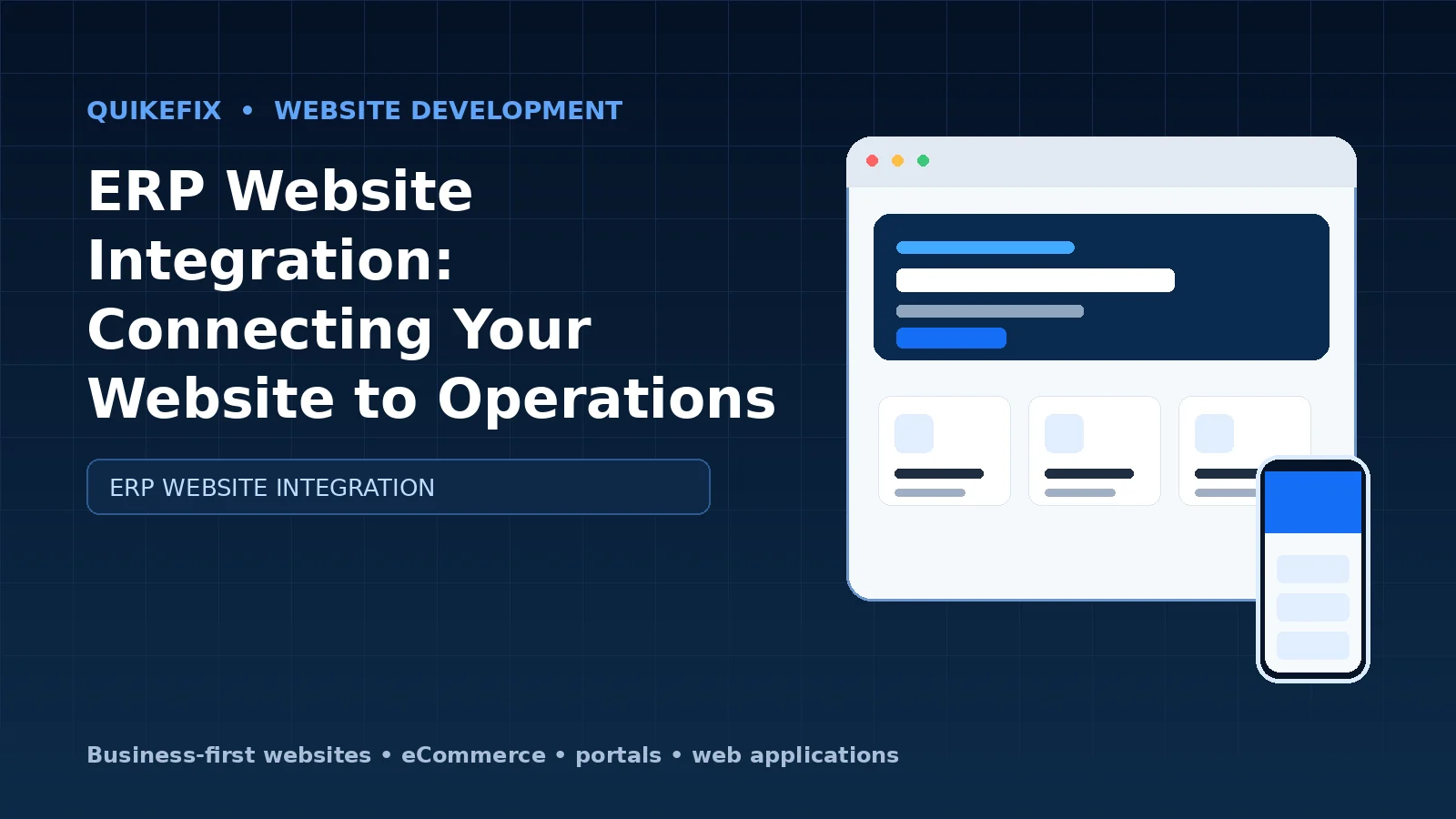 ERP Website Integration: Connecting Your Website to Operations