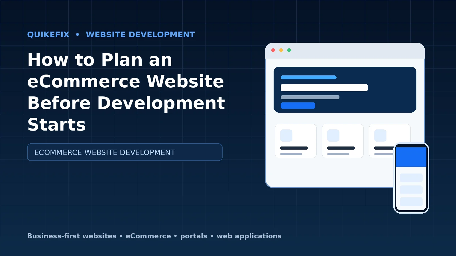 How to Plan an eCommerce Website Before Development Starts