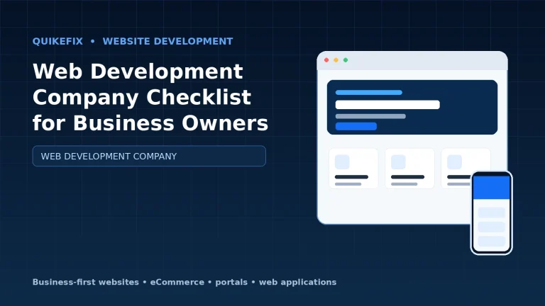Web Development Company Checklist for Business Owners