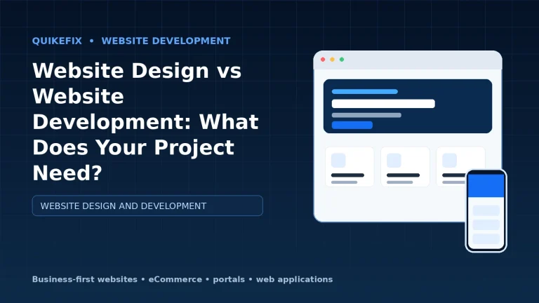 Website Design vs Website Development: What Does Your Project Need?