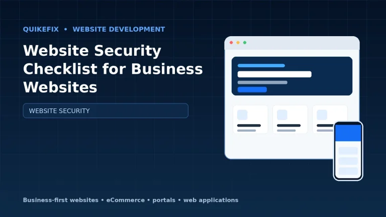Website Security Checklist for Business Websites
